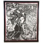 FRANK STELLA PRINT, SWAN ENGRA