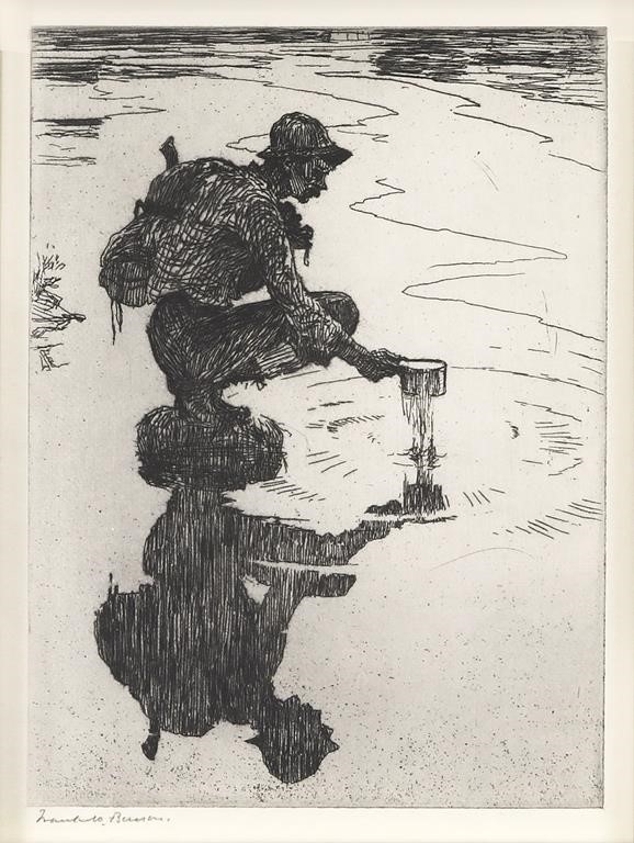 FRANK W. BENSON (1862-1951)A Cup of