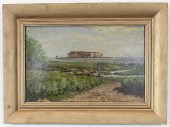 FRANK WALLER OIL ON BOARDFRANK