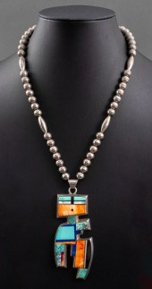 FRANK YELLOWHORSE INLAID SILVE