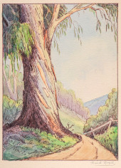 FRANK YOSS WATERCOLOR CALIFORN