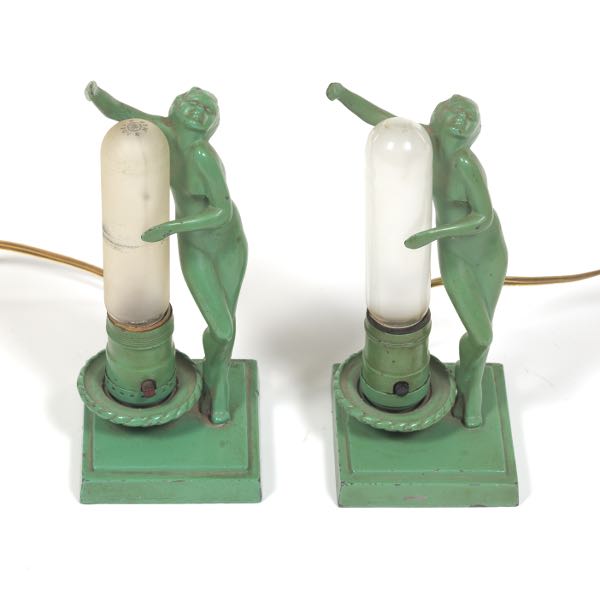 FRANKART 1928 ART DECO PAIR OF COLD