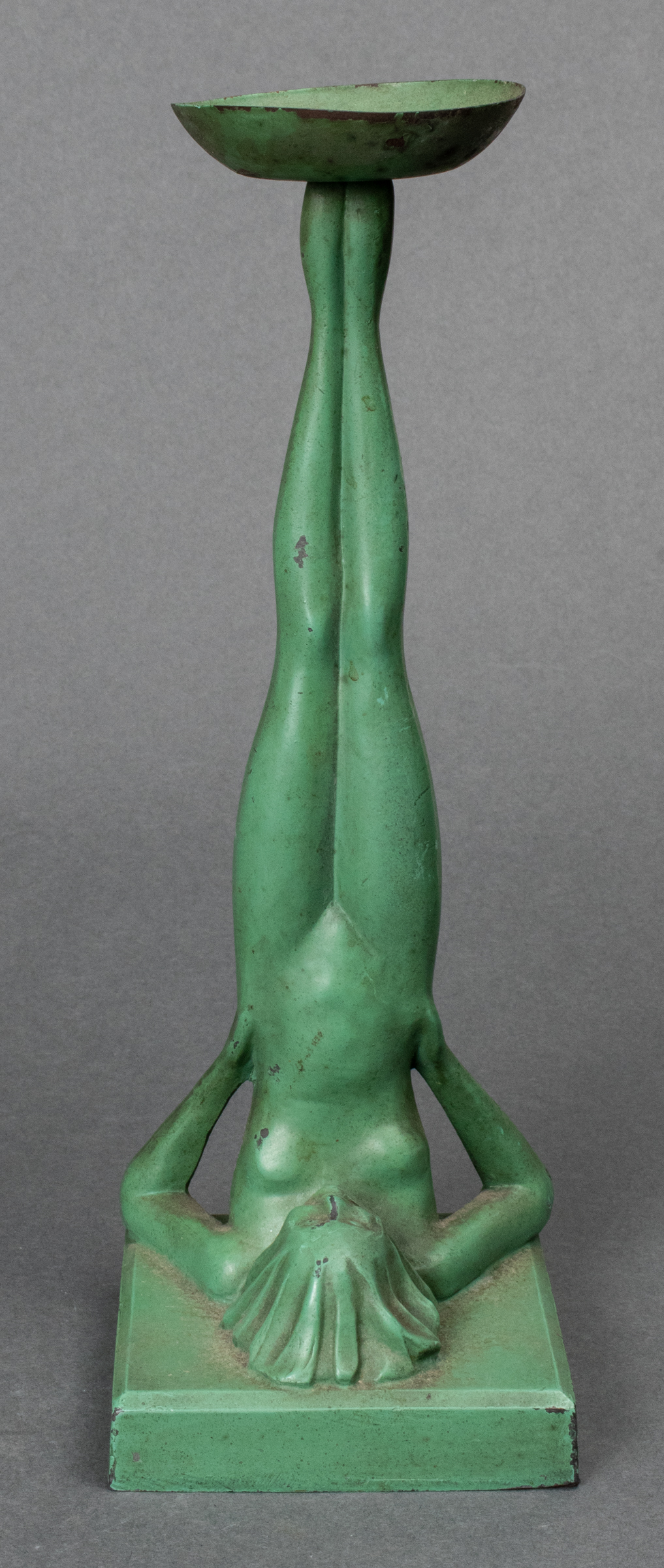 FRANKART ART DECO GREEN PAINTED