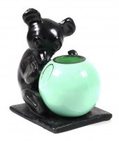 FRANKART BEAR ASHTRAY JADEITE