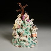 FRANKENTHAL, LARGE PORCELAIN F