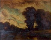 FRANKLIN E. BOOTH OIL ON CANVA
