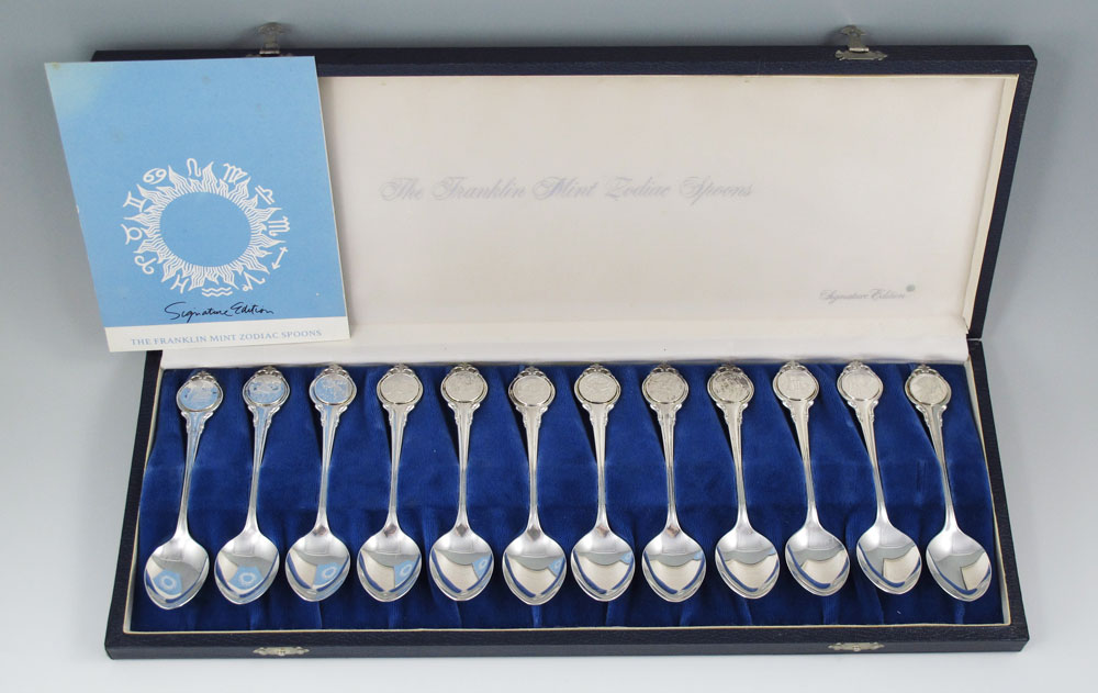 FRANKLIN MINT STERLING ZODIAC SPOON