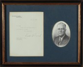 FRANKLIN ROOSEVELT TYPED LETTE