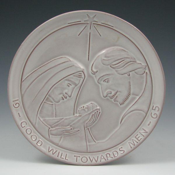 Frankoma Christmas plate from 1965,