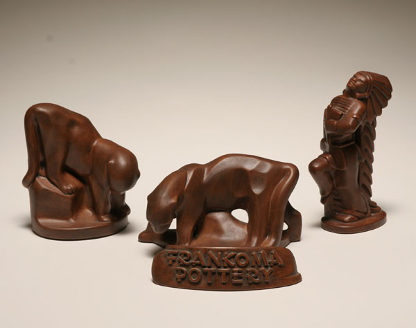 Frankoma matte brown art pottery