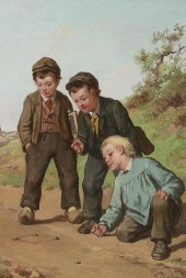 FRANS DE BEUL OIL ON WOOD PANE