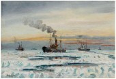 Frantz Landt maritime painting