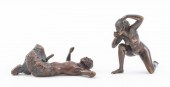 FRANZ BERGMAN BRONZE SATYR & N