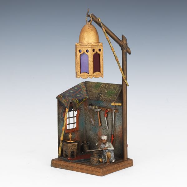 FRANZ BERGMAN STYLE METAL LAMP 14¾"