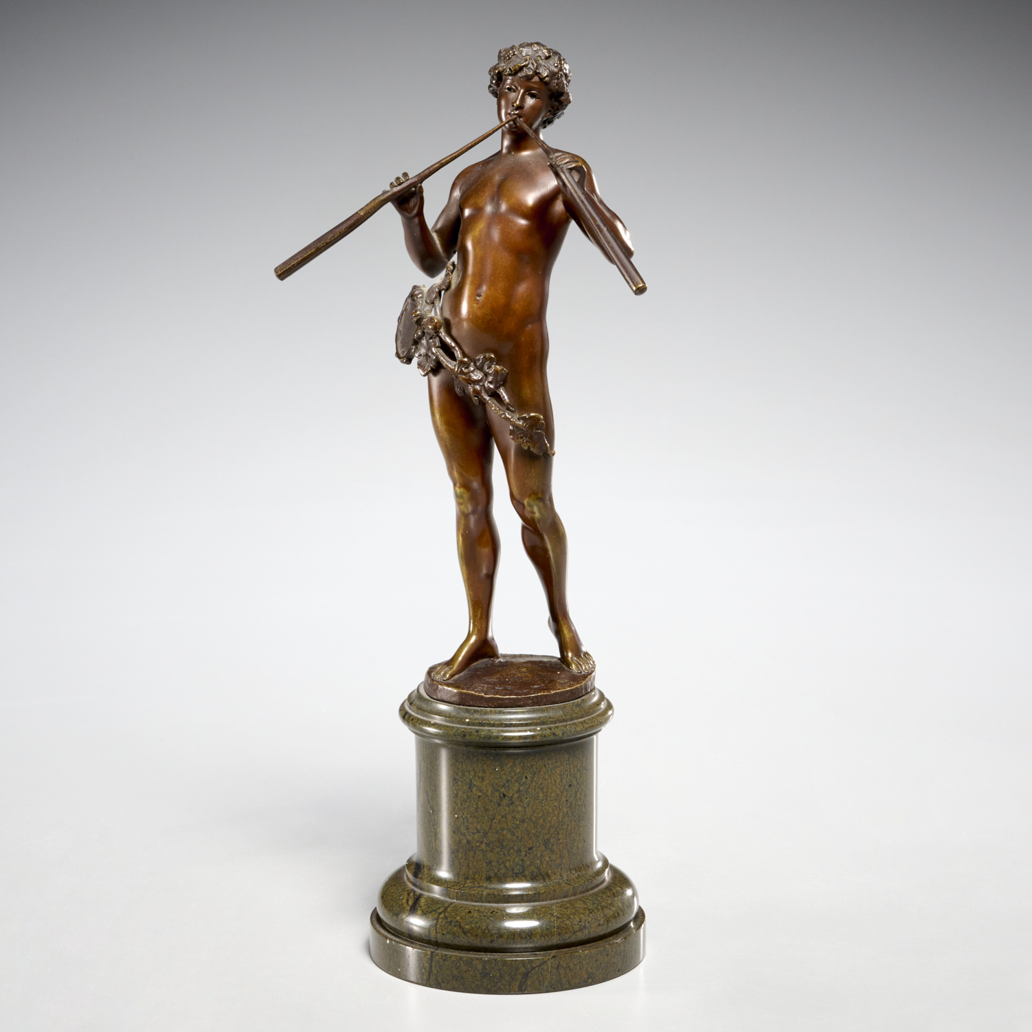 FRANZ IFFLAND, BRONZE PAN FIGURE