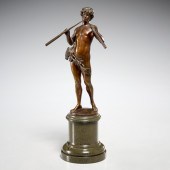 FRANZ IFFLAND, BRONZE PAN FIGU