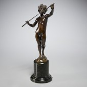 FRANZ IFFLAND, PATINATED BRONZ