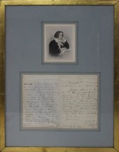 FRANZ LISZT FRAMED 2 PAGE LETT