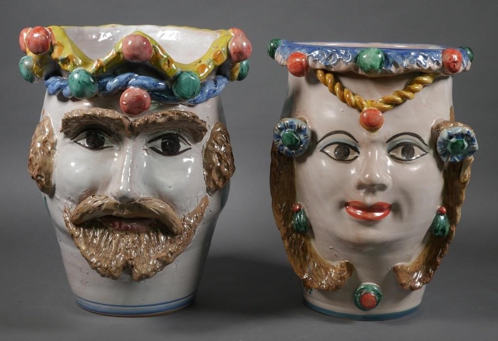 FRATANTONI FOR VIETRI MAJOLICA HEAD