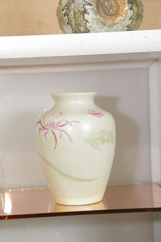 FRAUNFELTER FLORAL VASE. Signed