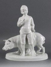 Fraureuth white porcelain figu