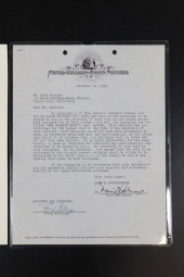 FRED ASTAIRE SIGNED AGREEMENT,