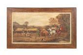FRED LAUGHTON HUNT SCENE OIL O
