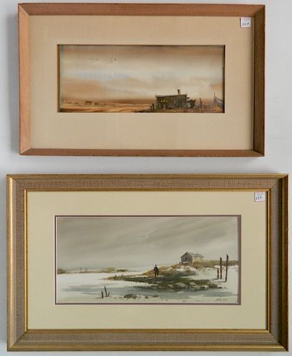 FRED LEACH 2 WATERCOLORSFred