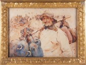 FRED MAYOR WATERCOLOR AND PENC