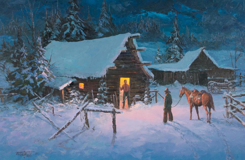 FRED OLDFIELD OIL ON CANVASFRED