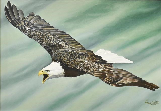 FRED SMITH (20TH C.) EAGLE WILDLIFE
