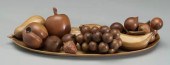 Fred Smith carved tray and fru