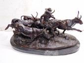 FREDERIC REMINGTON BRONZE, "ST