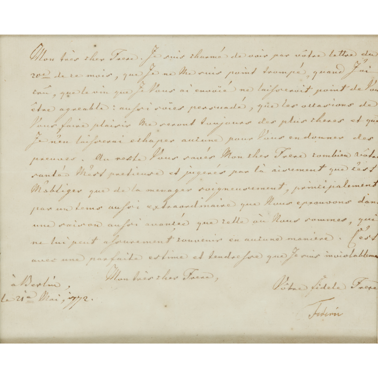 FREDERICK II (THE GREAT), AUTOGRAPH