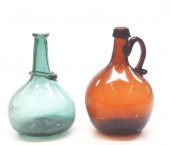 FREE-BLOWN BOTTLES, TWOTwo 18t
