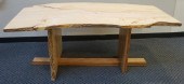 FREEFORM CARVED BOX ELDER DESK