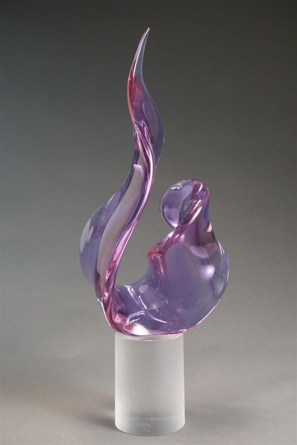 FREEFORM LILAC ART GLASS