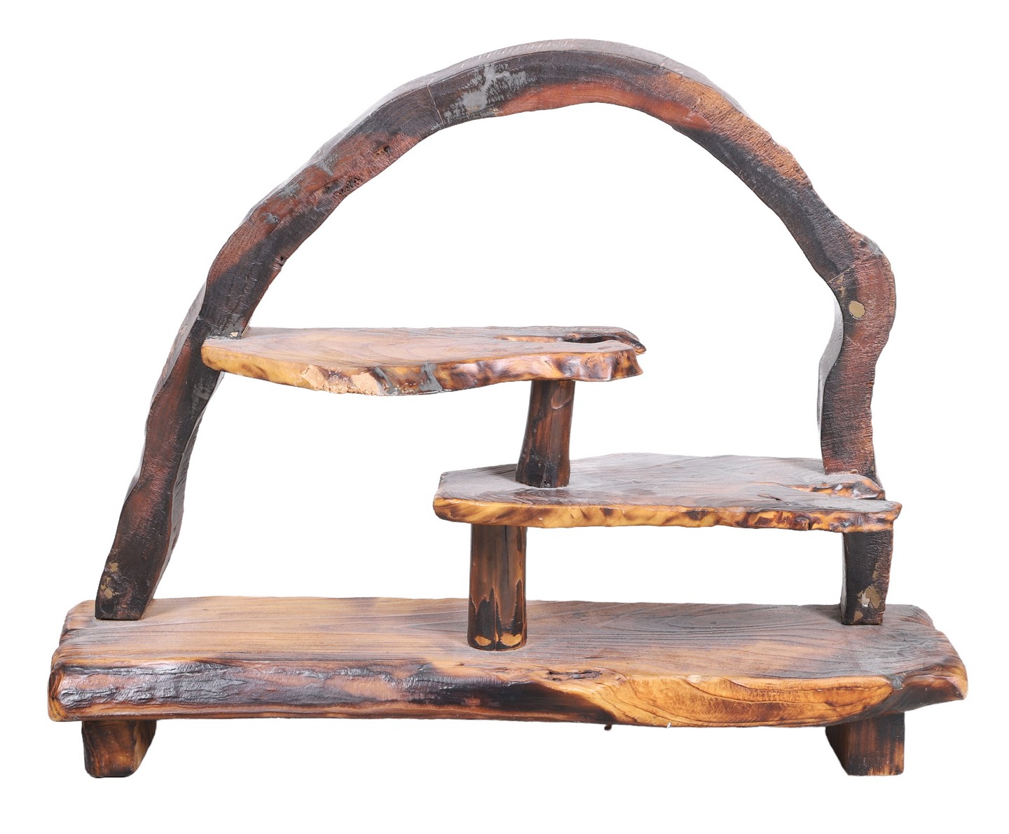 Freeform tiered hanging wall shelf,