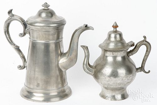 FREEMAN PORTER PEWTER COFFEEPOT,