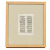 FRENCH 15TH CENTURY PAGE FROM