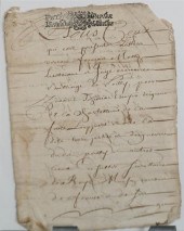 FRENCH 1690 HANDWRITTEN NINE-P