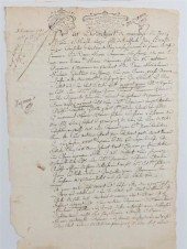 FRENCH 1737 HANDWRITTEN MARRIA
