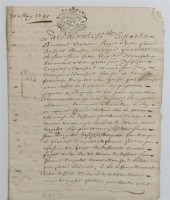 FRENCH 1741 HANDWRITTEN EIGHT-