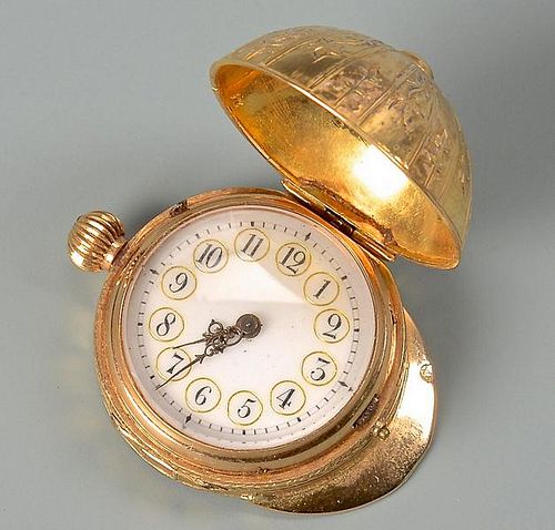 FRENCH 18K EQUESTRIAN POCKET