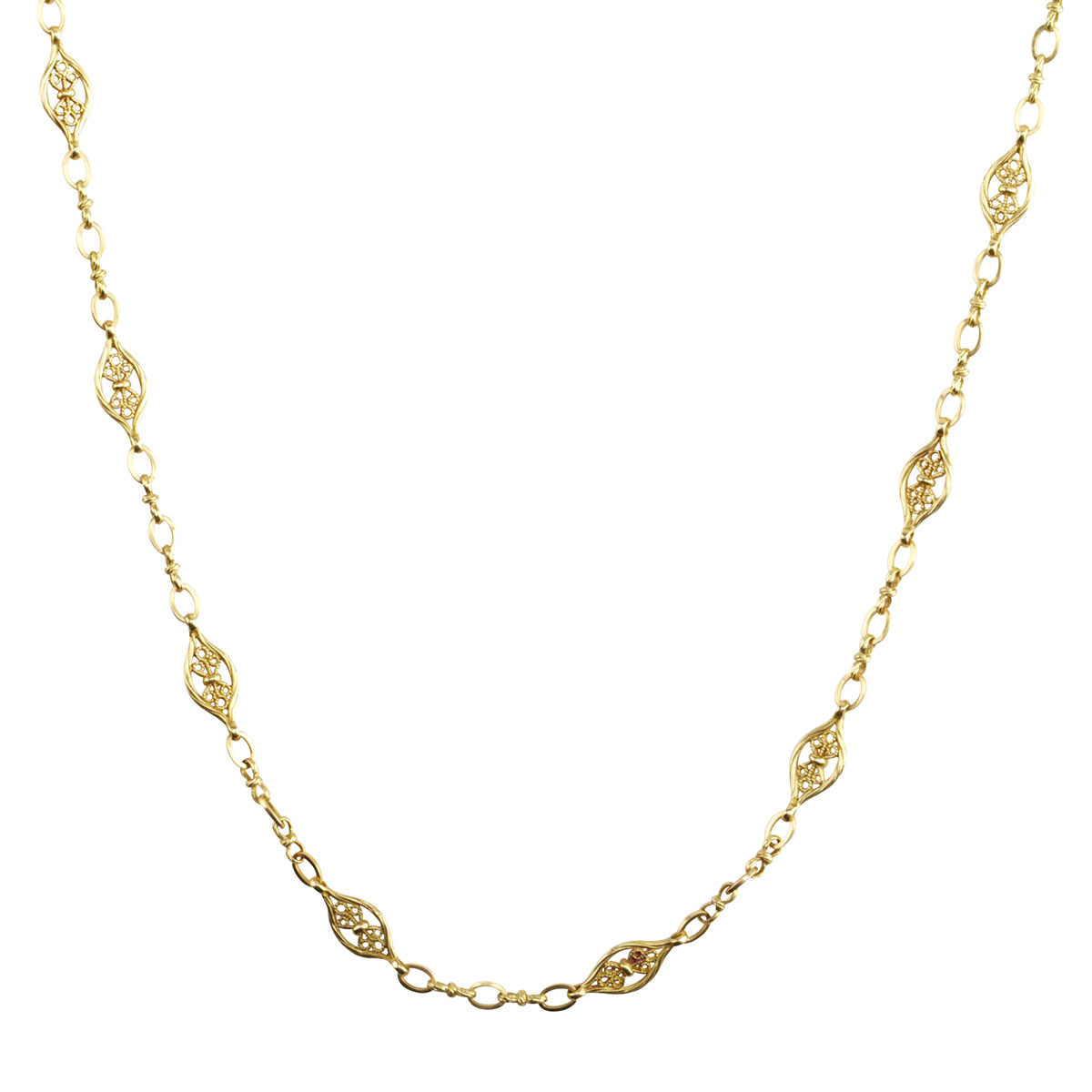 French 18k Yellow Gold Filigree