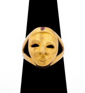 FRENCH 18K YELLOW GOLD PIERROT