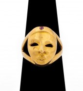 FRENCH 18K YELLOW GOLD PIERROT