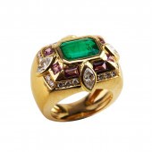French 18k Yellow Gold Ring