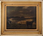 FRENCH 19TH C. OIL ON BOARD OF