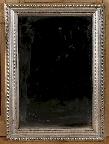 FRENCH 19TH C. SILVER GILT MIRROR